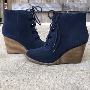 🌨SONOMA | WOMENS BLUE SUEDE WEDGE | SIZE: 8🌨